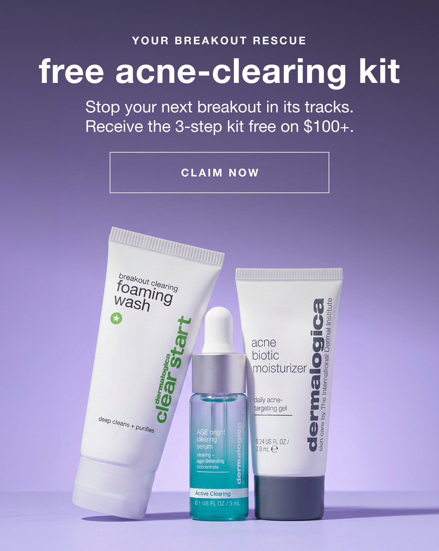 NEW + FAN-FAVORITE​  Header: free skin boost set​  Sub: boost your routine with our newest innovation + best-selling moisturizer, free on $75+​  CTA: CLAIM NOW