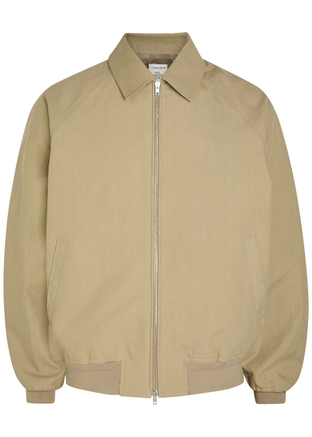 CALVIN KLEIN Gathered-sleeve cotton jacket