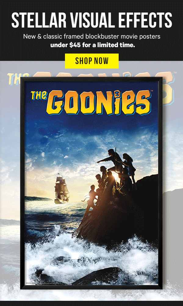 Stellar Visual Effects: New & classic framed blockbuster movie posters under $45 for a limited time.