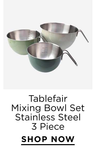 Tablefair	Mixing Bowl Set Stainless Steel 3 Piece