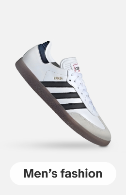 An adidas Samba OG shoe on a gray tile.