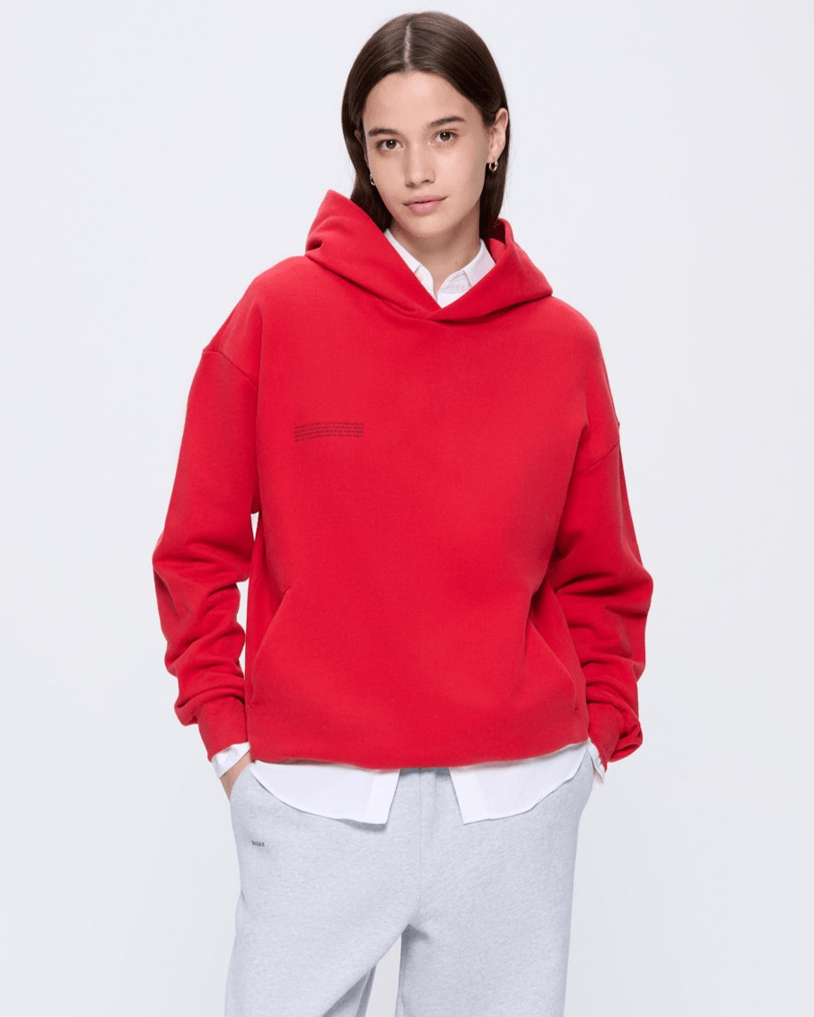 Image of Womens 365 Midweight Hoodie—Goji red