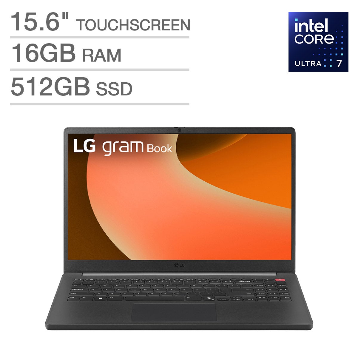 LG gram Book 15.6-inch, Thin and Lightweight Laptop, Windows 11 Home, Intel Core Ultra 7 Processor