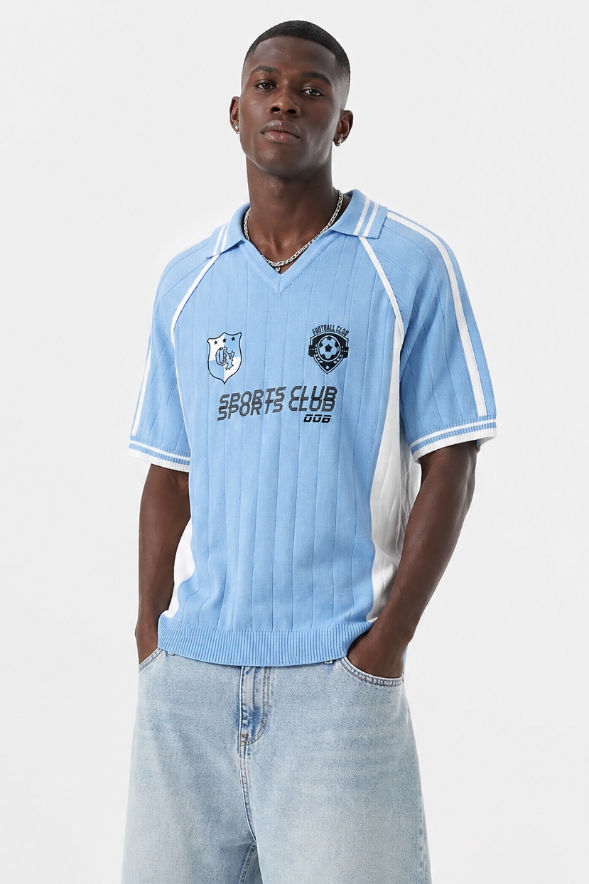 Image of Sports Club Knit Collared Shirt