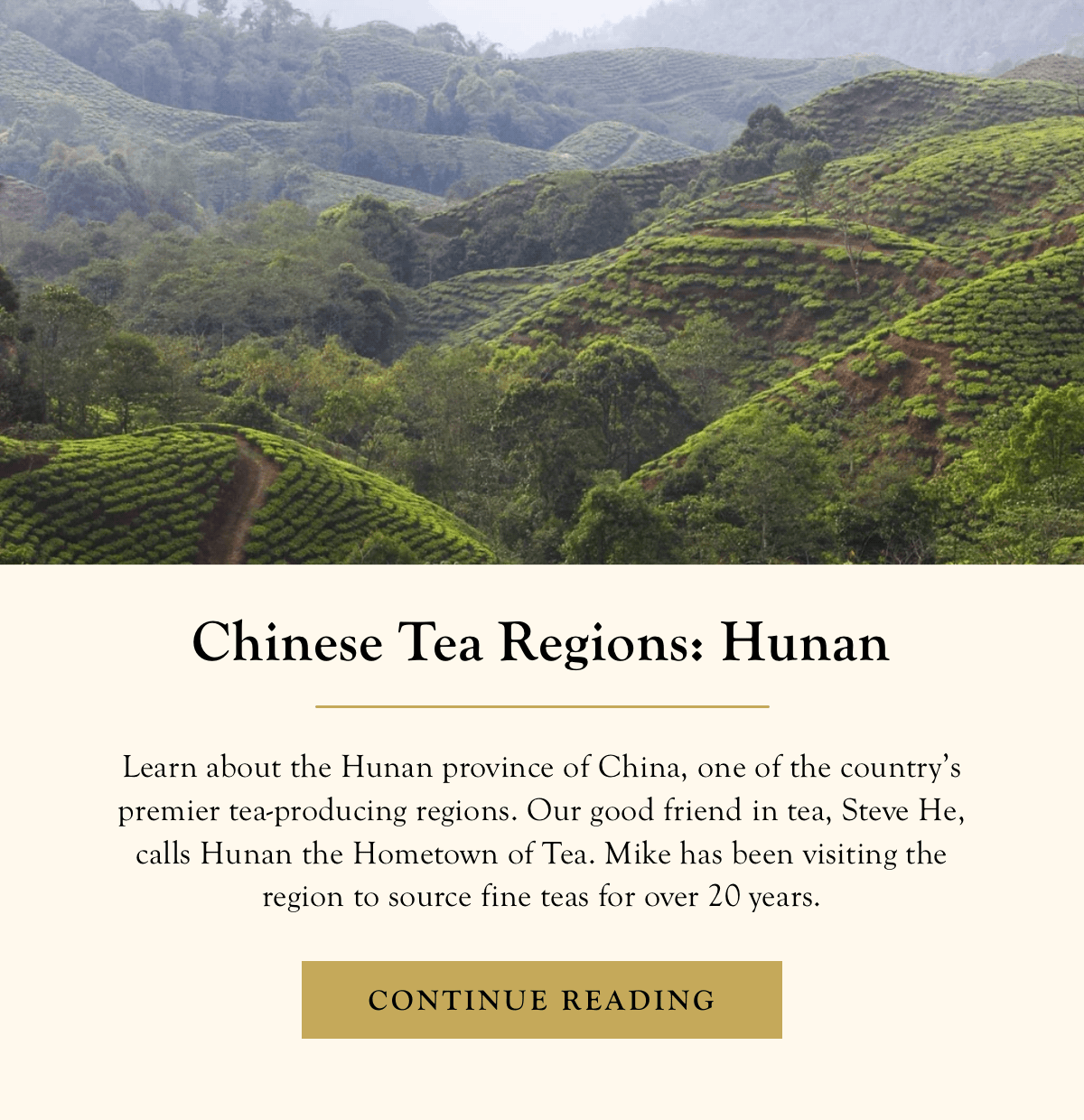 Chinese Tea Regions: Hunan >