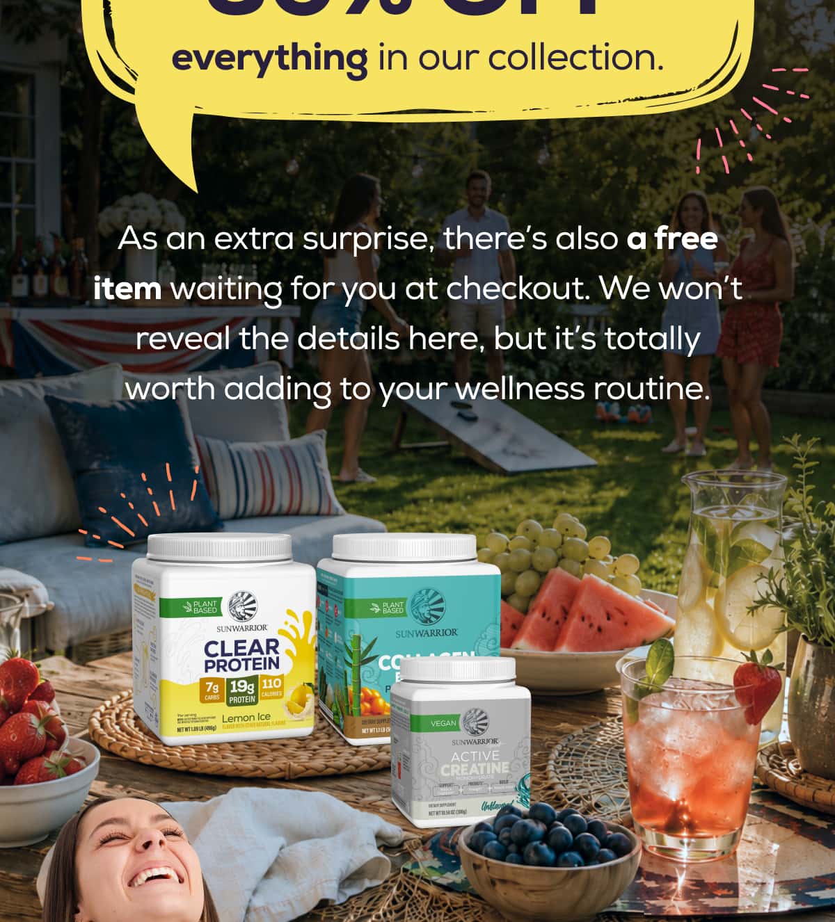 As an extra surprise, there’s also a free item waiting for you at checkout. We won’t reveal the details here, but it’s totally worth adding to your wellness routine.