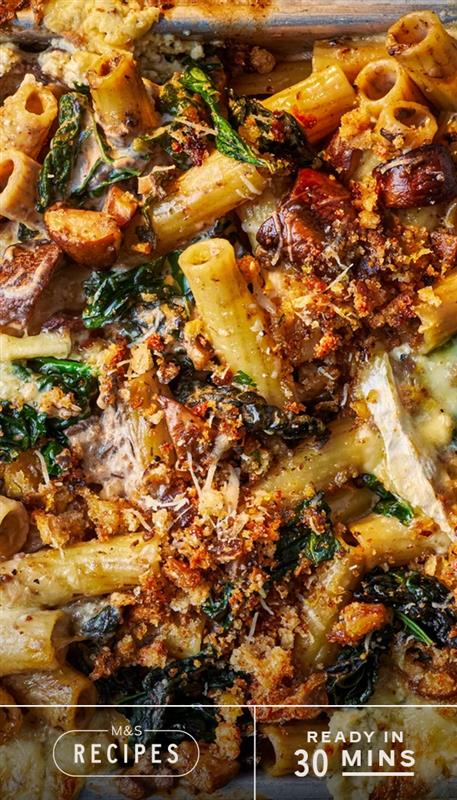 Truffle mushroom pasta bake recipe