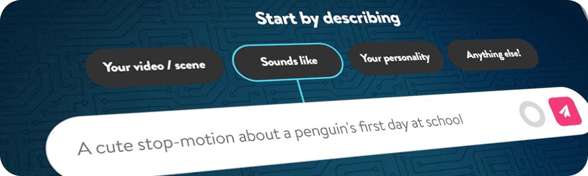 Image of the AI Playlist Generator search bar on Uppbeat.
