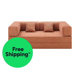 Ovela Mia 3 Seater Corduroy Compressed Sofa Bed (Clay Red) Product Image