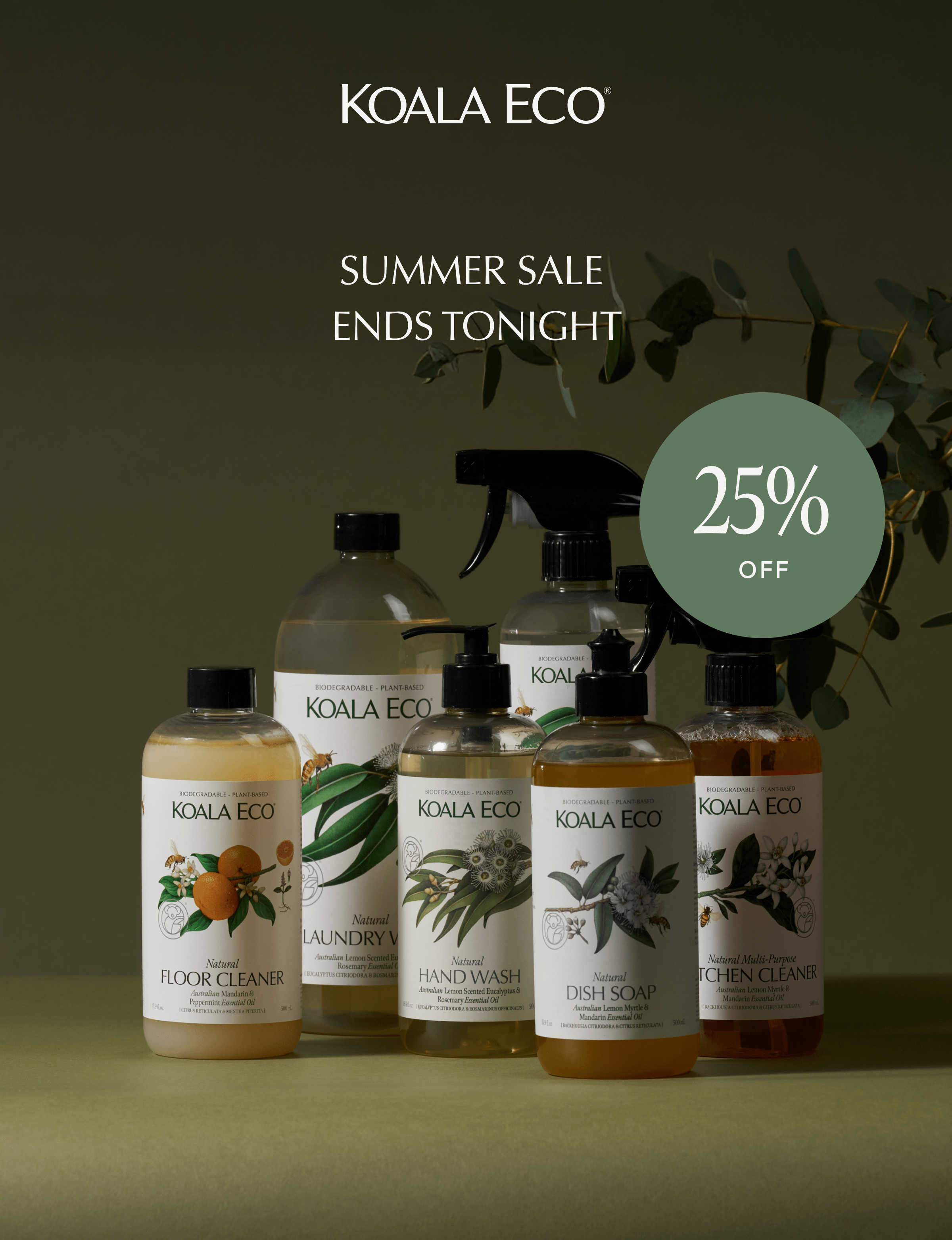 Koala Eco: SUMMER SALE ENDS TONIGHT 25% OFF