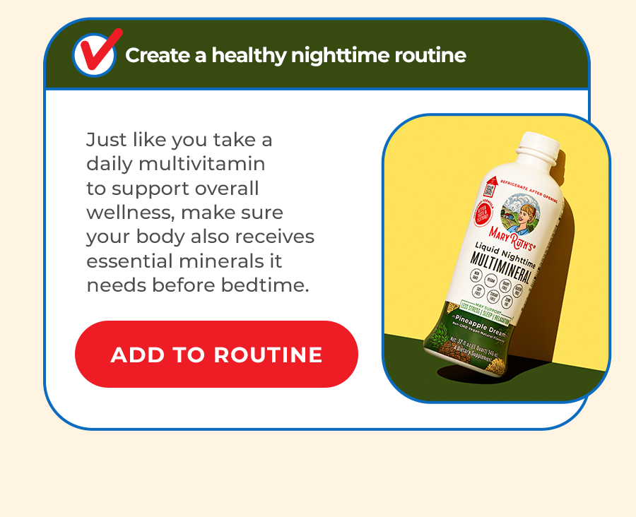 Create a healthy nighttime routine