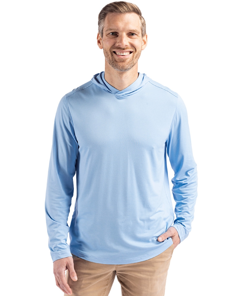 Image of Cutter & Buck Coastline Recycled Double Peached Mens Hooded Pullover
