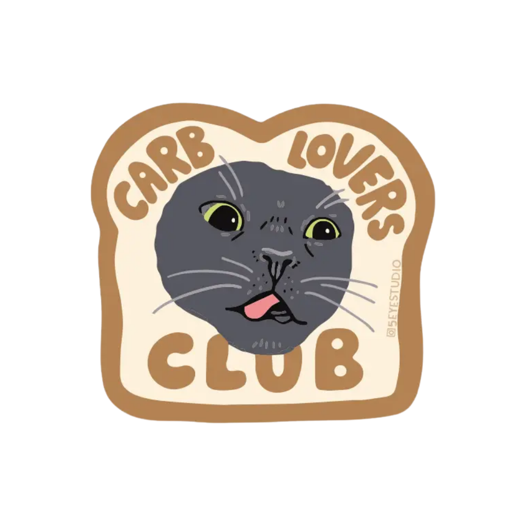 Image of Carb Lovers Club Diecut Vinyl Sticker