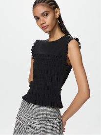 Shirring Top | Sleeveless