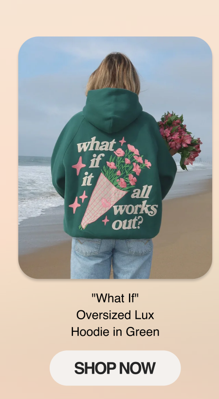 "What If" Oversized Lux Hoodie in Green