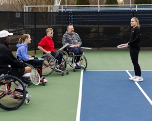 Players on court