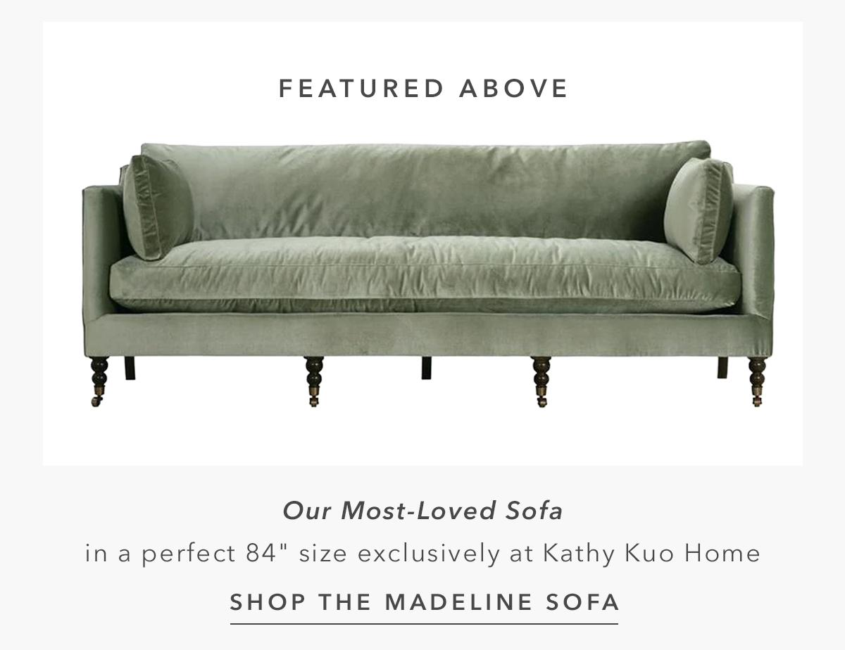 Madeline Sage Green Velvet Sofa