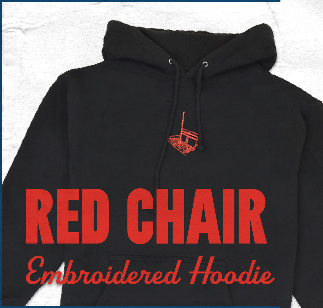 Red chair embroidered hoodie