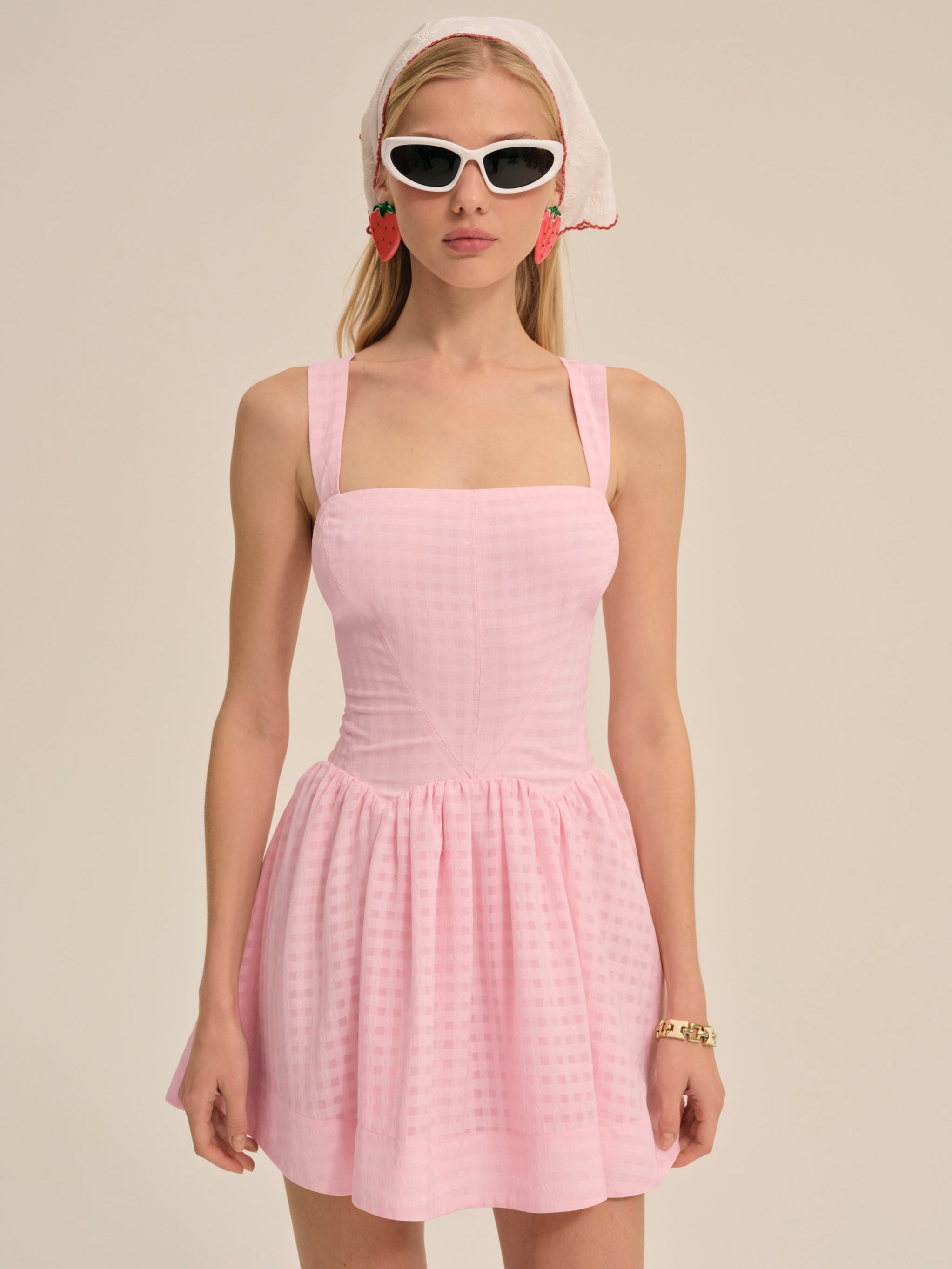 Image of Ginny Gingham Mini Dress