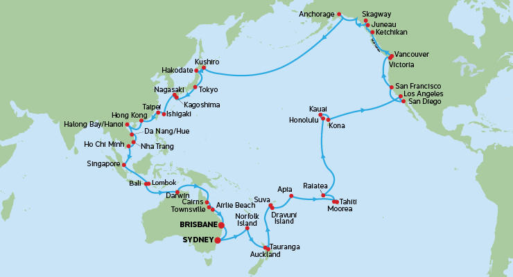 GRAND <br>CIRCLE PACIFIC MAP