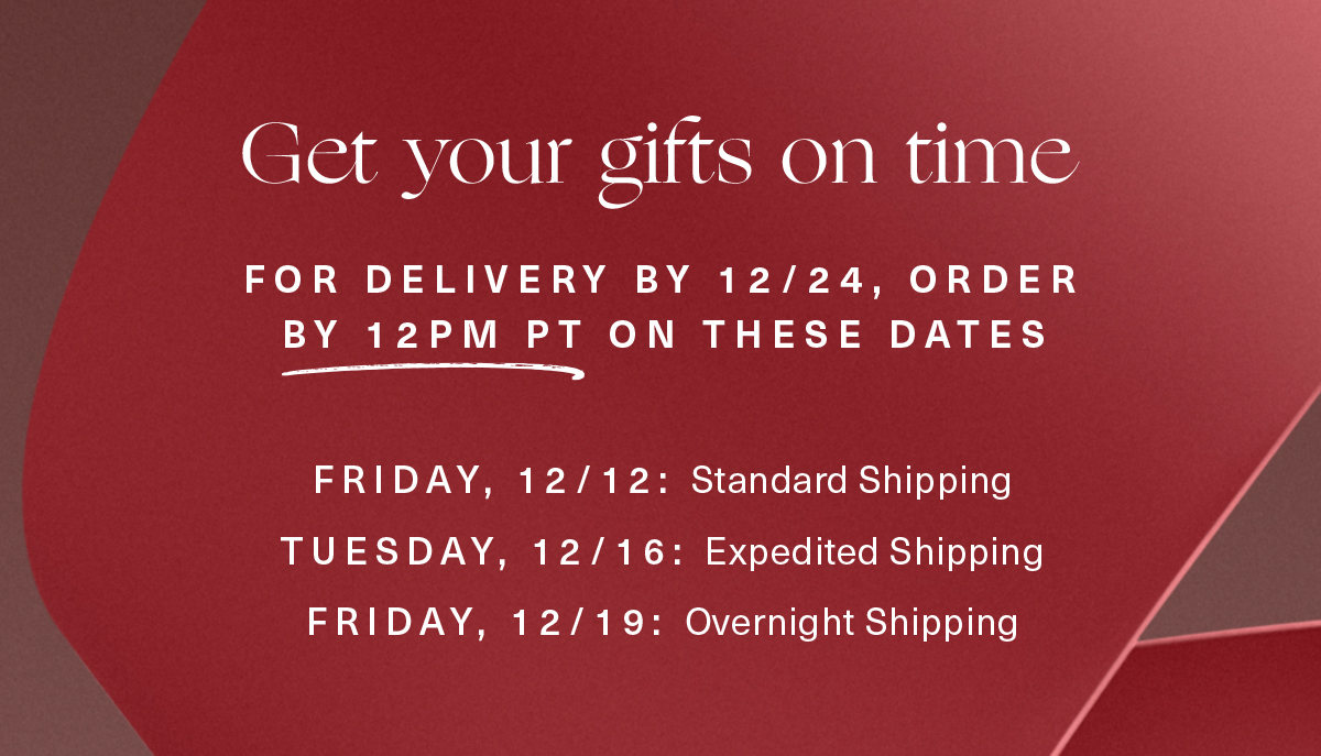 Shipping cuttoff information
