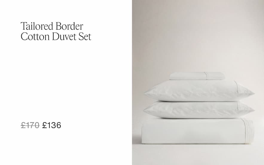 Tailored Border Cotton Duvet Set 