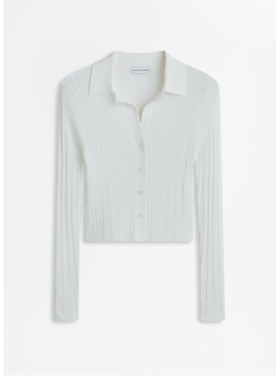 Pleated Rib Cardigan