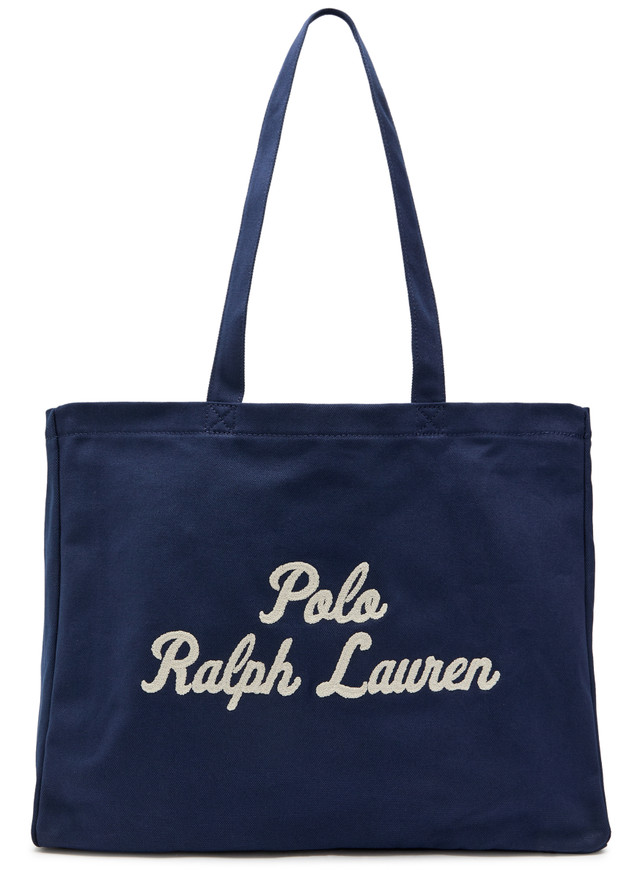 POLO RALPH LAUREN East West large logo-embroidered canvas tote bag