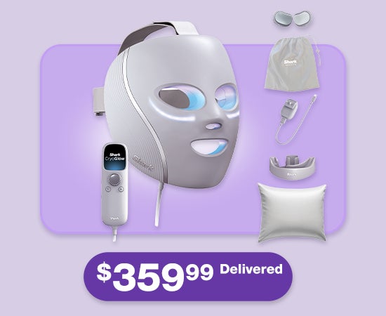 Shark CryoGlow Under-Eye Cooling+LED Anti-Aging and Skin Clearing Face Mask