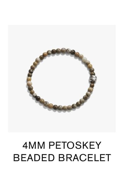 4MM PETOSKEY BEADED BRACELET