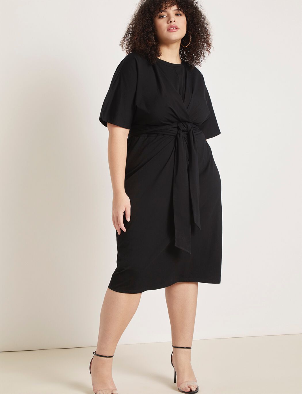 Cross Front Flutter Sleeve Dress﻿
