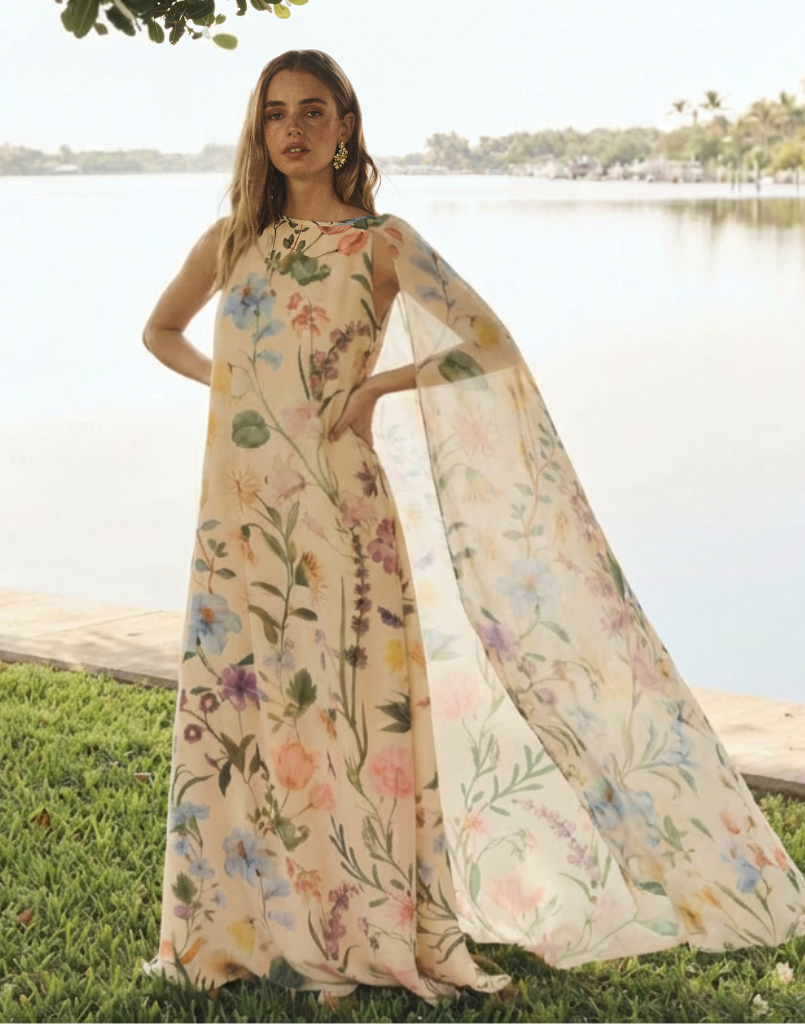 Image of Estrella Cape Gown