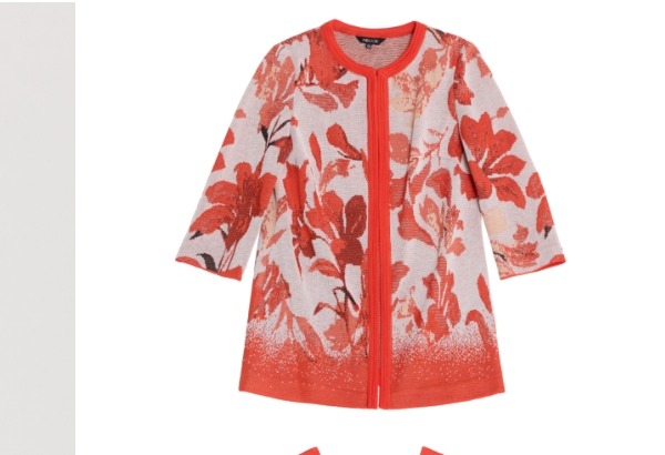 Heritage Floral Jacquard Flat Knit Jacket