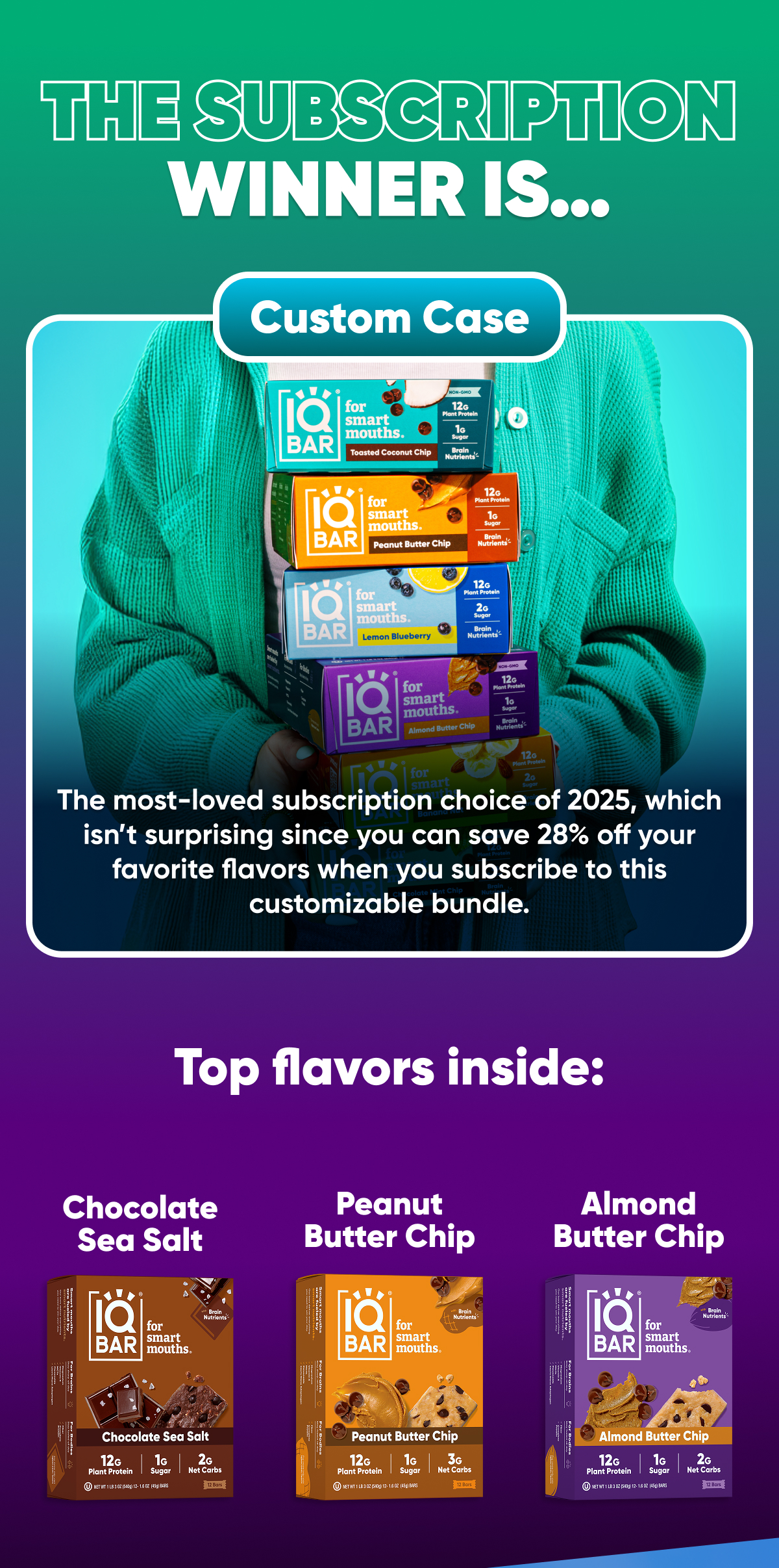 Custom Case - top flavors inside: