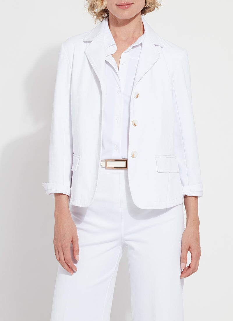 Image of Della Denim Cropped Blazer