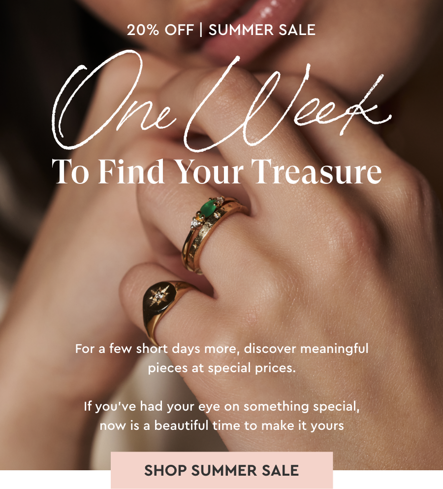 20% Off - Summer Sale: One Week To Find Your Treasure
