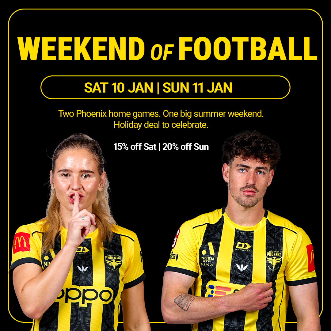 Weekend of Football | Sat 10 Jan | Sun 11 Jan | Two phoenix home games. One big summer weekend. Holiday deal to celebrate. 15% off Sat. 20% off Sun.