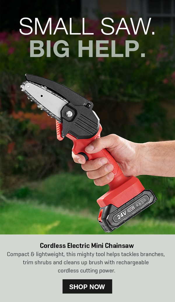 It's back! Our Cordless Electric Mini Chainsaw is back in stock & ready to ship.