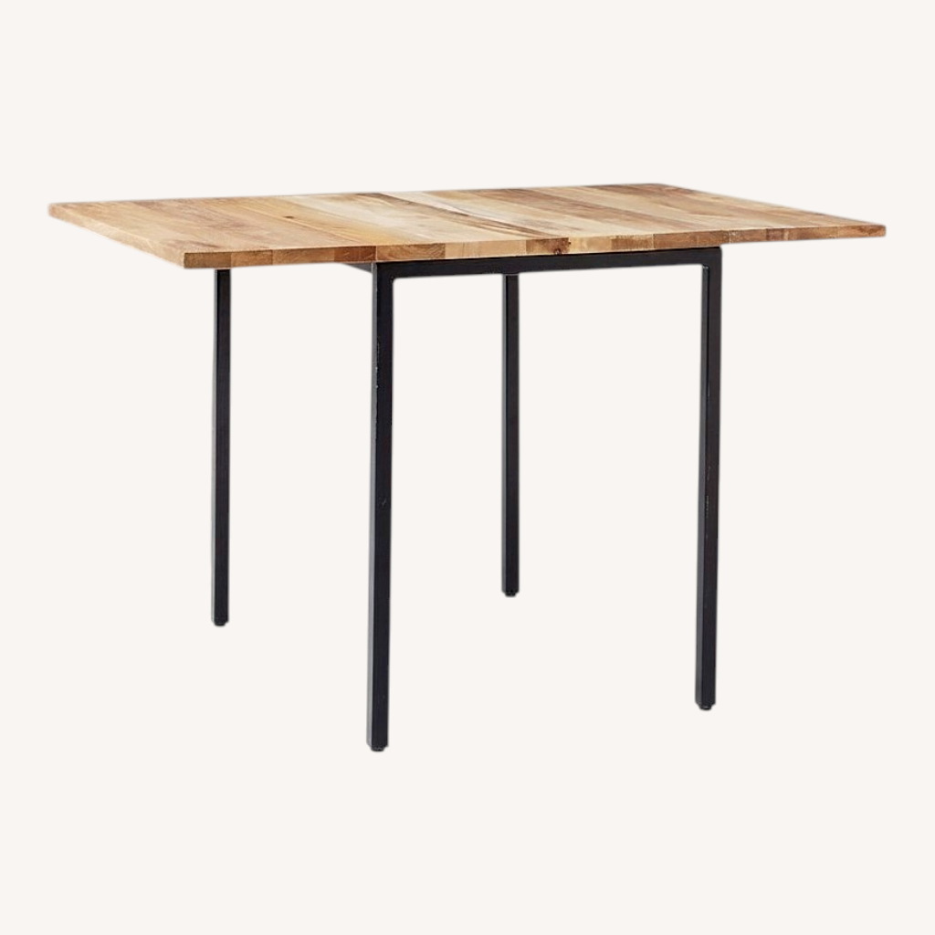 Image of West Elm Box Frame Drop Leaf Extendable Table