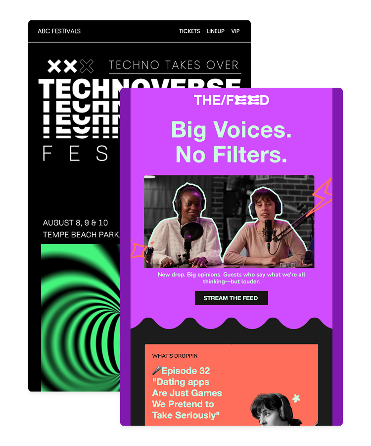 Beefree Email templates for Media & Entertainment