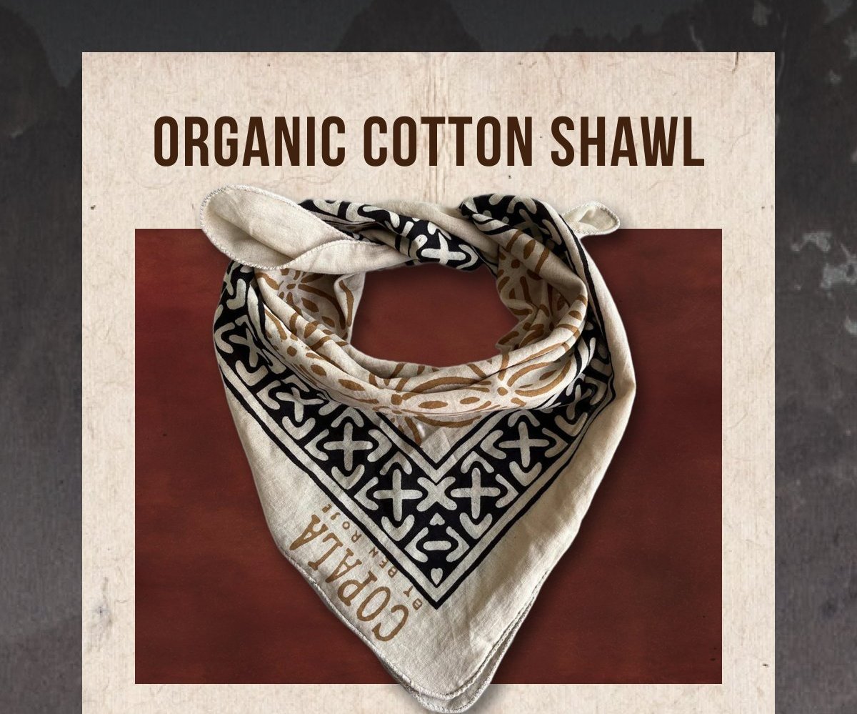Organic cotton shawl