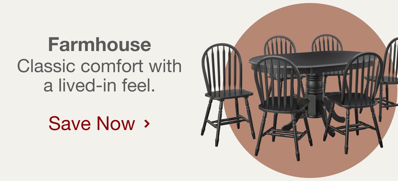 Save on Farmhouse Dining Furniture