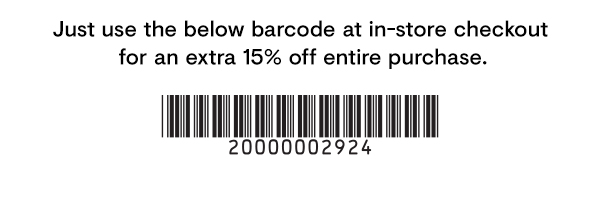 Extra 15% off