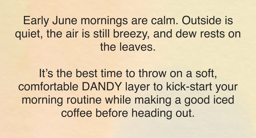 Coffee, cool air, and a soft familiar layer.