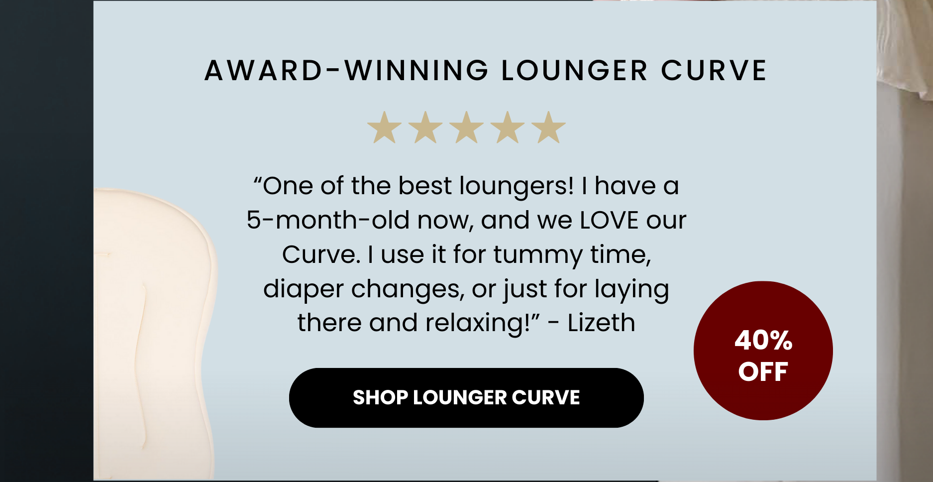 Award Winning Lounger Curve 40% off