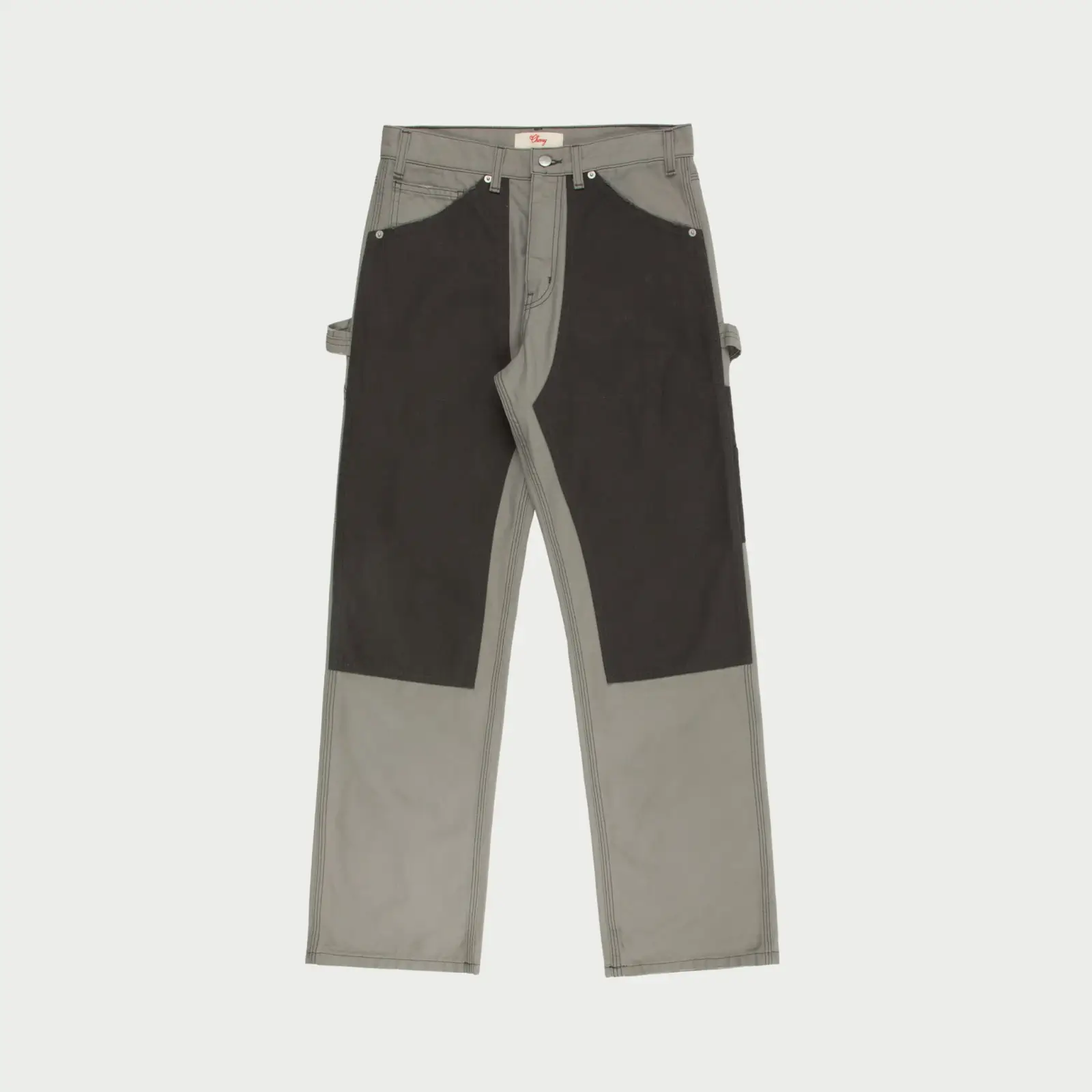 Image of Contrast Double Knee Pant (Smoke)