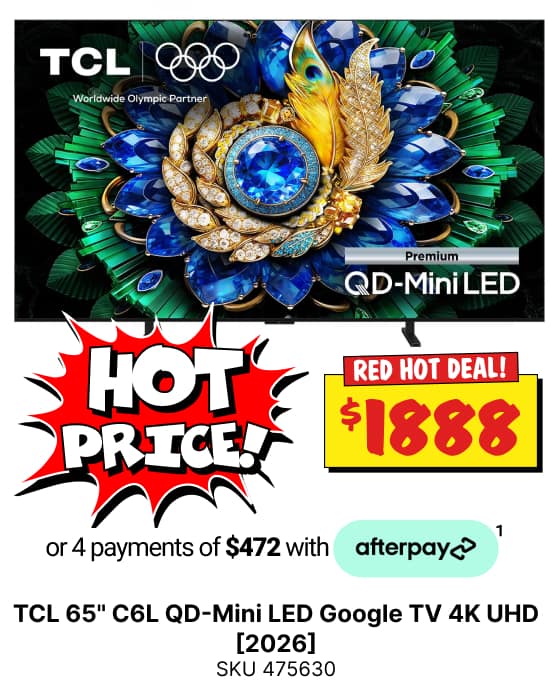 TCL 65" C6L QD-Mini LED Google TV 4K UHD [2026]