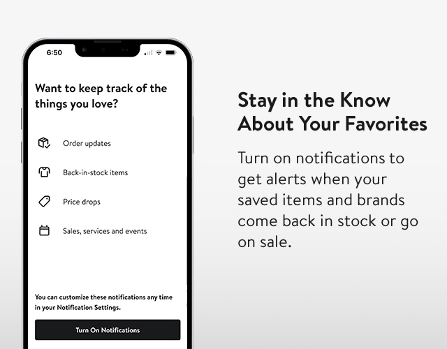 Get alerts about your favorites.