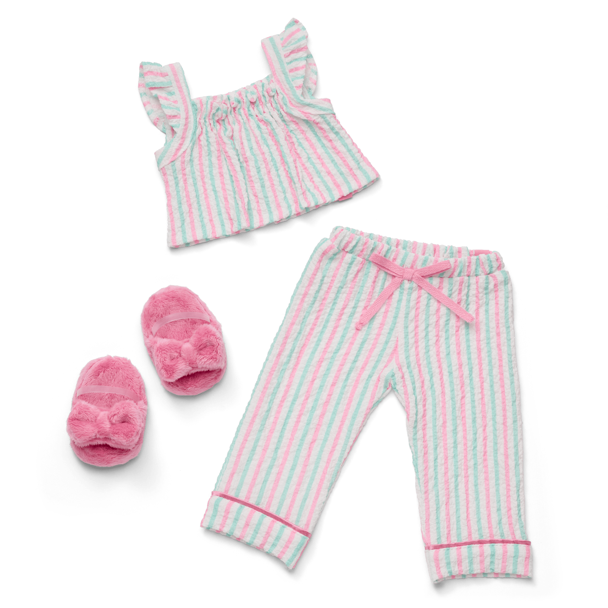 Image of Raquel's™ Coastal Stripes Pajamas for 18-inch Dolls (Girl of the Year™ 2026)