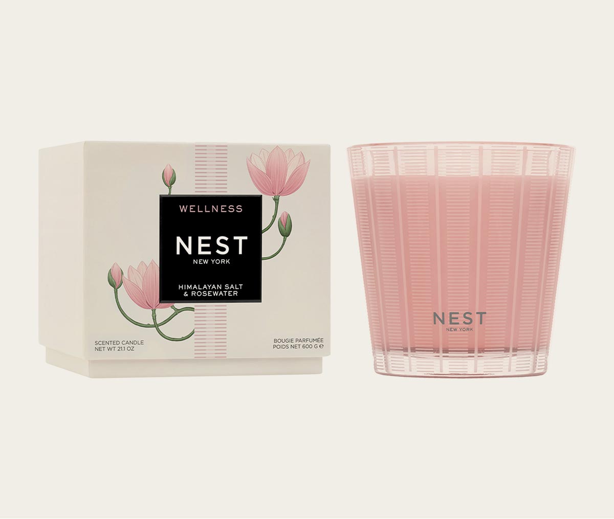 Himalayan Salt & Rosewater 3-Wick Candle